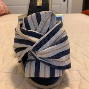 Louise Ey Cie canvas casual slip on sandal